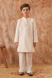 Cream Embroidered Kurta Pajama